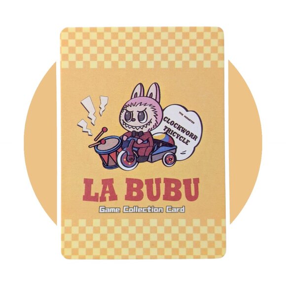 Labubu Game Collection Trading Card (WW28): Brown Monster Kiddie Ride, LABU-028 - Picture 2 of 2